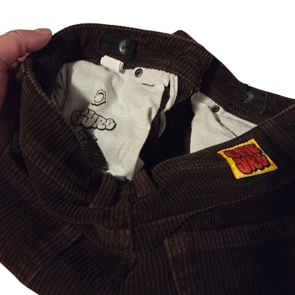 Empyre Relaxed Fit Brown Corduroy Skate Pants Women's 25 Adjustable Waist Skater - Picture 5 of 10